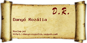 Danyó Rozália névjegykártya