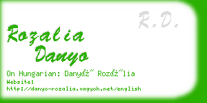 rozalia danyo business card